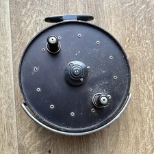 VINTAGE 4 1/2" ALLCOCK RECORD BREAKER TROTTING CENTRE PIN fishing reel used fly
