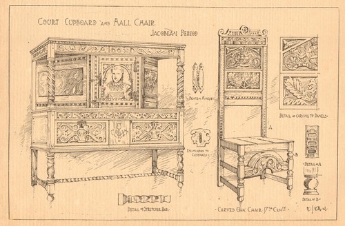Court cupboard hall chair
