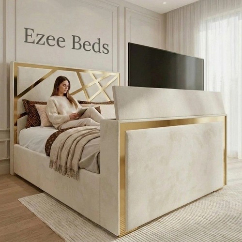 Gold star upholstered - gold, bed