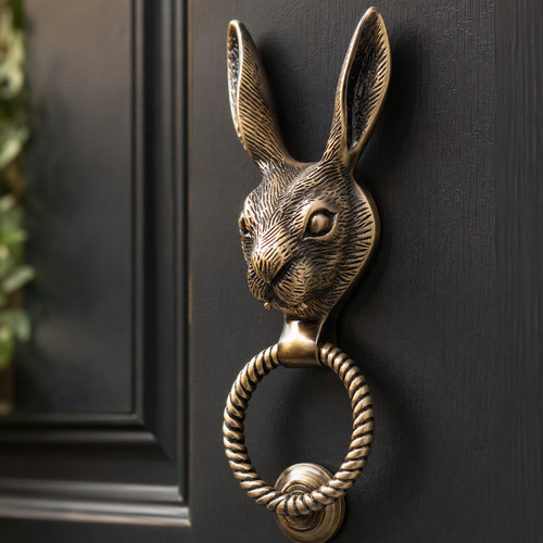 Antique brass hare - antique,