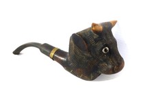 Vintage Hand Carved Bulls Head