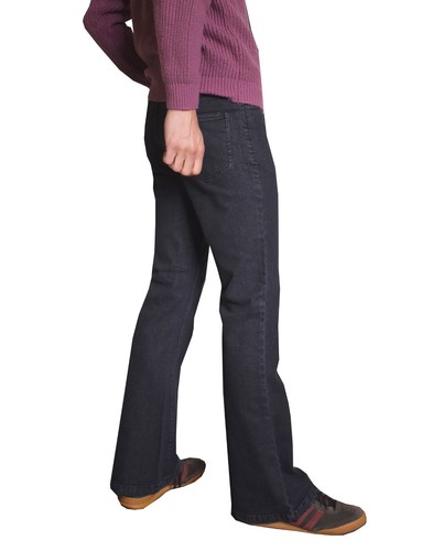Mens black denim boot cut - mens,