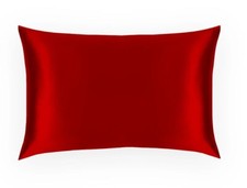 100% Pure Mulberry Silk Pillowcase - 22 Momme, Hypoallergenic, Anti-Aging - Red