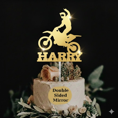Motorbike cake topper - cake,