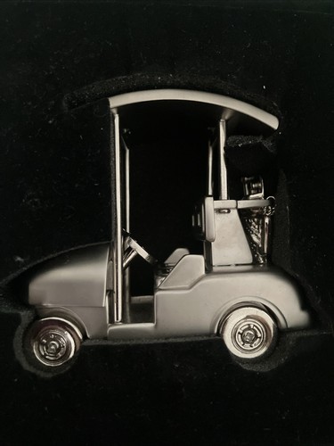Vintage silver golf cart - silver,