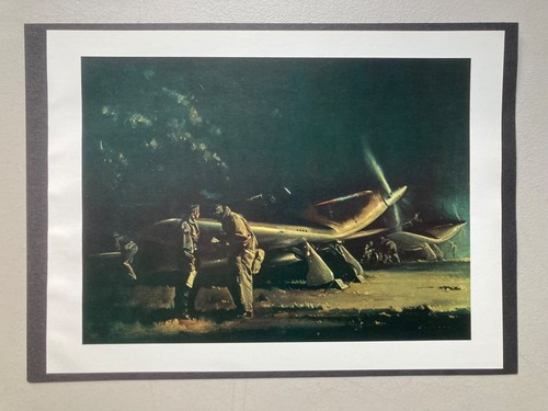 Vintage aviation print night - vintage,