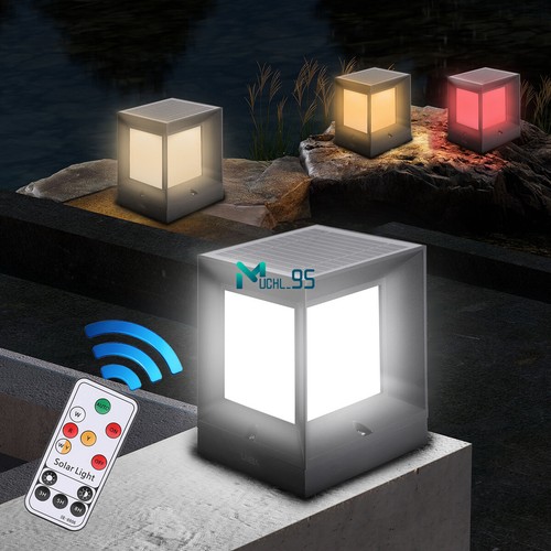 Solar post deck cap - post, lights