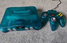 Clear Blue Nintendo 64 N64