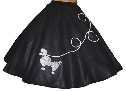 Black felt poodle - felt,