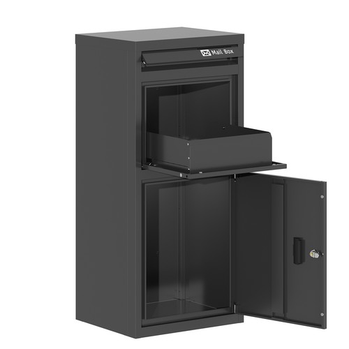 Lockable parcel drop box - lockable, 101cm