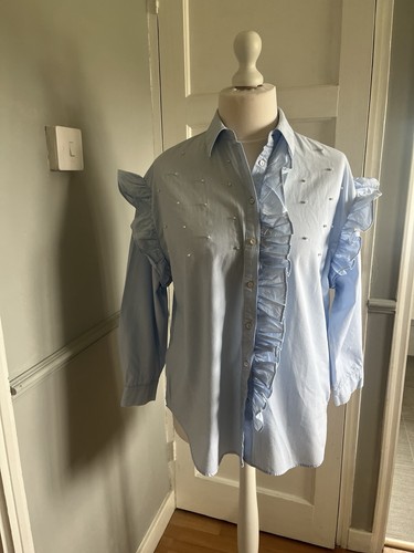 Zara pastel blue - beaded,