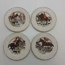 Vintage Hunting Scenes x4