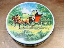VINTAGE CONFECTIONERY TIN ADVERTISING HORSE AND CARRIAGE PEEK FREAN CO