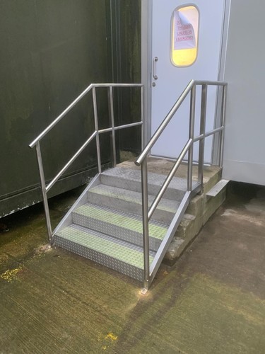 Stainless steel access steps - stainless,