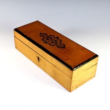 Antique French Decorated Wood Dresser Box No Key