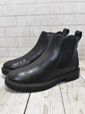 Womens Dream Pairs Black Pull On Low Heel Ankle Boots UK 5.5 D EUR 38