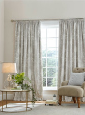 Laura Ashley Luxury Ready Made Curtains - Josette Dove Grey
