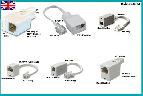 Rj45 rj11 plug socket adapter - socket,