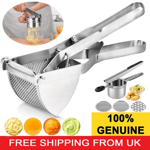 Heavy duty steel potato ricer - steel,