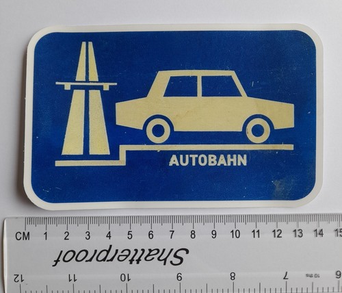 Autobahn sticker retro car - -,