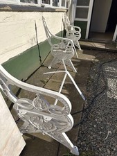 antique cast iron garden bench