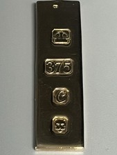 9ct GOLD INGOT PENDANT