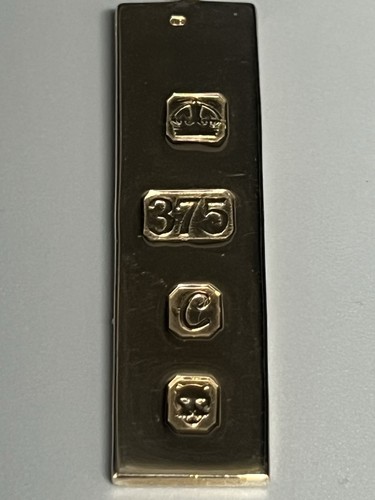 9ct gold ingot pendant - 9ct,