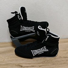 Lonsdale Contender Men's Mid Cut Boxing Boots Black White UK 7 Vgc