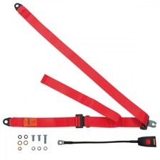 Front Static Seat Belt For Leyland Bison - 1966-1980 Red