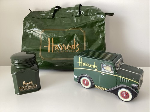 Harrods bag tin jar pvc - bag,