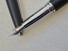 Cross ATX Matt Black Fountain Pen. Medium Steel nib. LOW PRICE