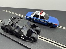 Scalextric Limited Edition Batman Tumbler and Police Car Working Flasing Lights