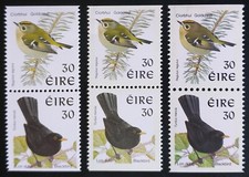 1998-99 BIRDS EX BOOKLET X 3 DIFFERENT TYPES ORD, PHOSPHOR & PERF VERT PAIRS MNH