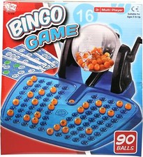Family Bingo Game With 90 Balls & Reusable Cards Revolving Lotto Machine Kids 5+
