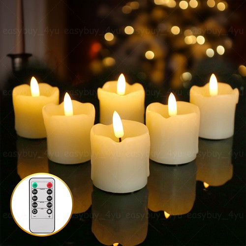 6pcs real wax flameless - real,