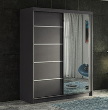 Modern Sliding Door Wardrobe Bedroom Sliding Wardrobe with Mirror Closet