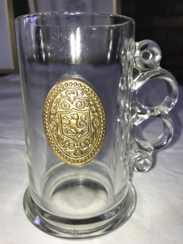 Rampant wolf shield brass - wolf,