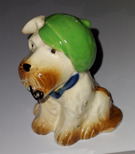 Scotty dog figurine smoking - dog,