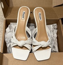 Brand New White Dune Leather Sandals UK size 7 EU 40