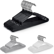 KEPLIN 20-Pack Premium Rubber-Coated Metal Hanger-Space-Saving Clothes Organiser