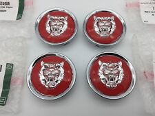 GENUINE JAGUAR ALLOY WHEEL CENTRE CAP BADGES NEW RED / SILVER MJB6249AA NEW
