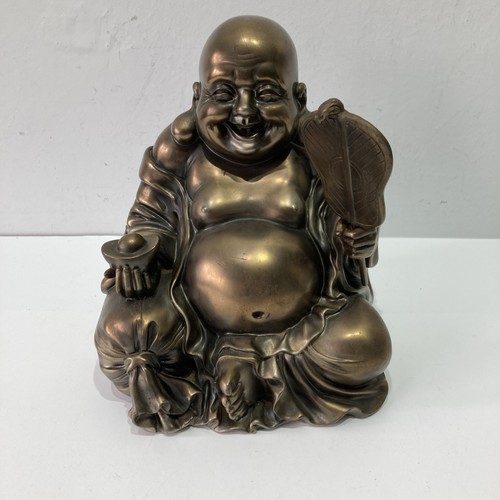 Laughing buddha bronze - buddha,