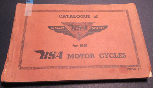 Bsa 1948 oem parts - spares, book