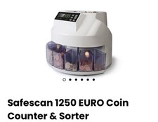 Safescan 1250 Euro Automatic Coin Counter and Sorter (113-0549)