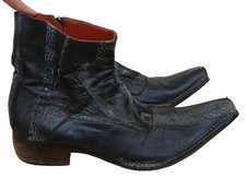 Jo Ghost Vintage Snake Skin Mens Boots size 44 Made in Italy KH