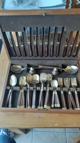 Bronze and rosewood - bronze, cutlery