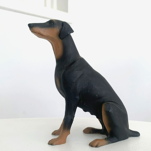 Doberman pinscher figurine - doberman,