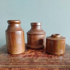 Antique Old Ink Pots Bottles