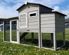 CHICKEN COOP COTTAGE RUN HEN HOUSE POULTRY ARK HOME NEST BOX RABBIT/GUINEA PIG