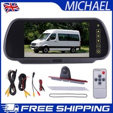 Rear View LED Reversing Camera 7'' Brake Light For Mercedes Sprinter VW Crafter